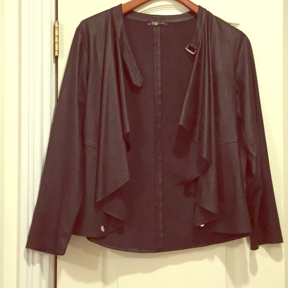 Pleather black light weight blazer